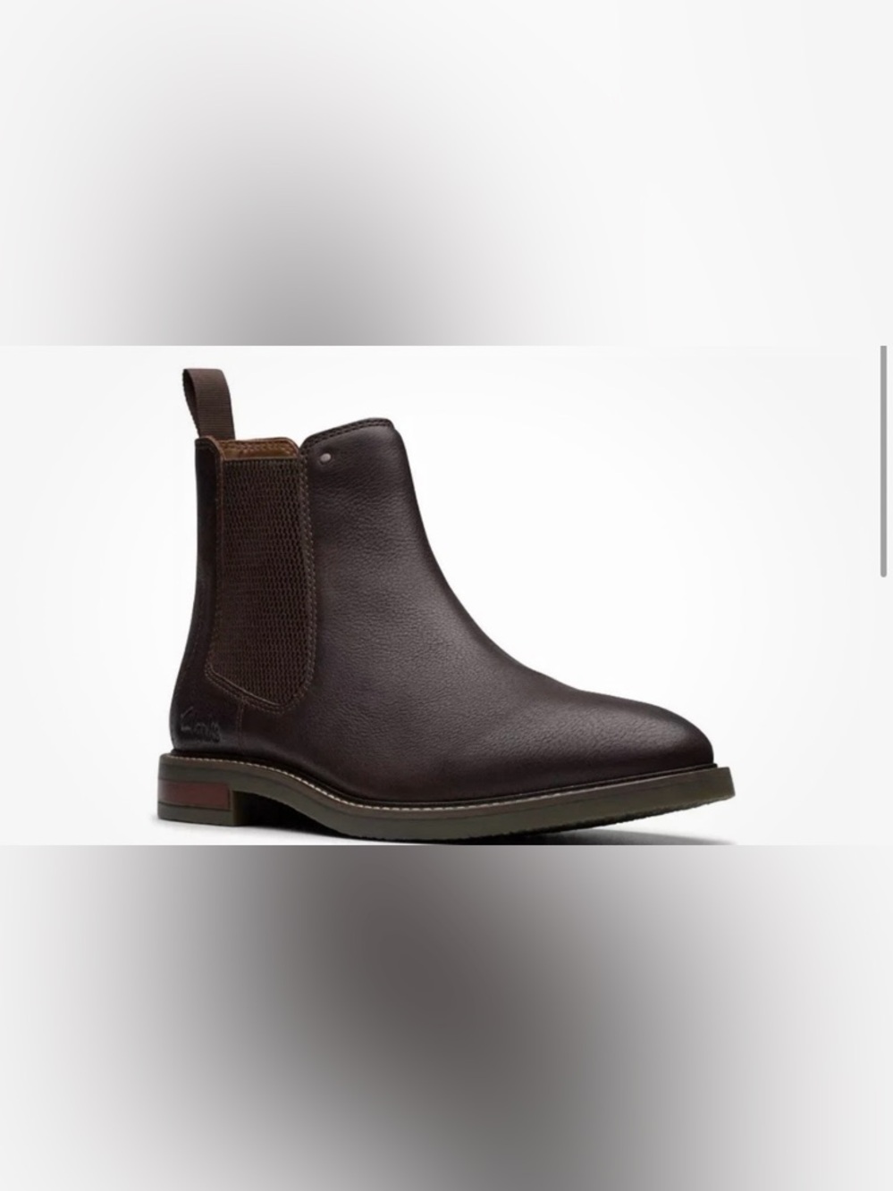Clarks Men's Chukka Boot in Dark Brown Leather